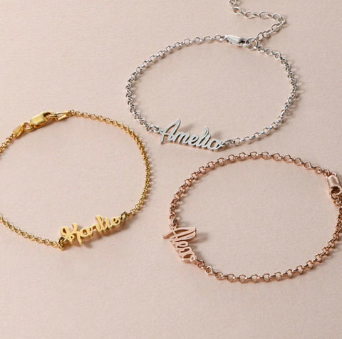 Earrings & Anklet Name Set (Style A)